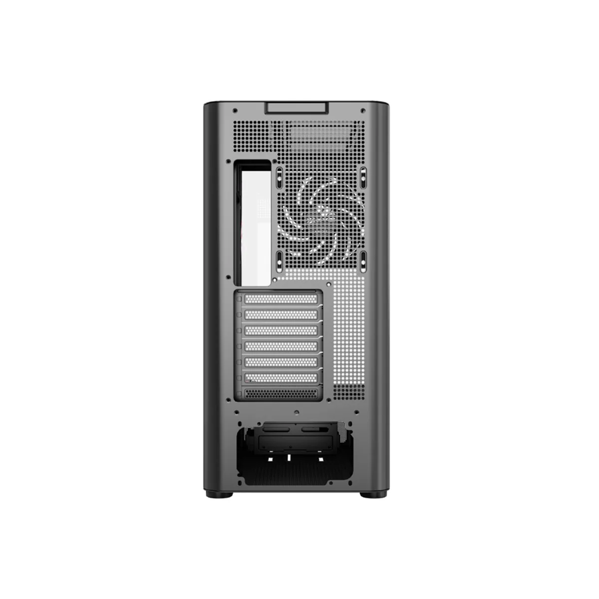 XYZ Quantum Pro ATX Curved Glass Panoramic PC Case with 4 Pre-Installed 120mm/140mm Vortex ARGB Fans & 6.2" (960x360) Smart Display Screen (Black, White) - Image 5