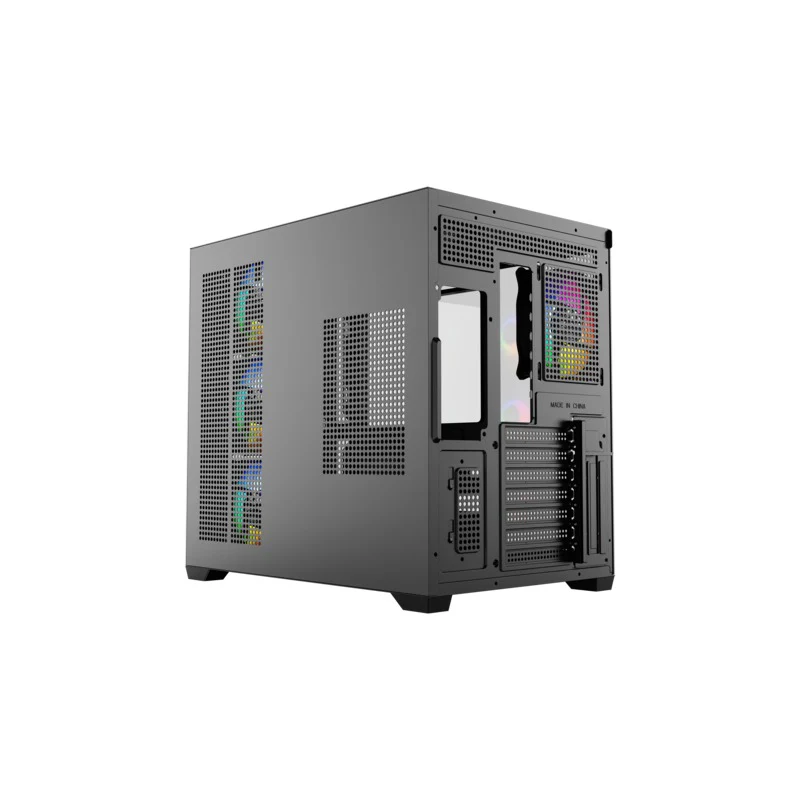 XYZ Tesseract X 50 ATX PC Case with 6 Pre-Installed 120mm ARGB Fans (Black) (X-CS-TESSERACTX50-B) (XYZ-SA-973) - Image 3